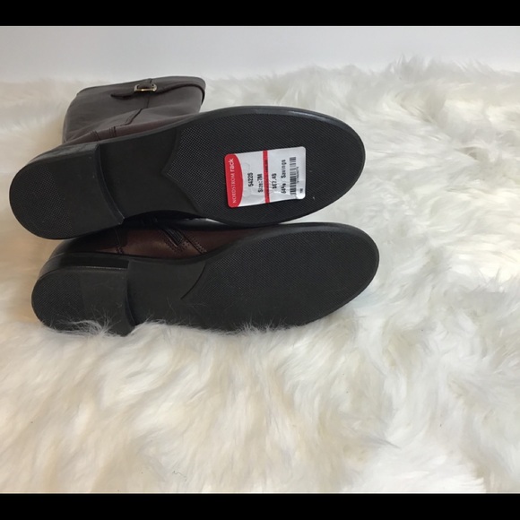 ITALIAN SHOEMAKERS NWT BROWN LEATHER BOOTS SZ 7 - Picture 9 of 10